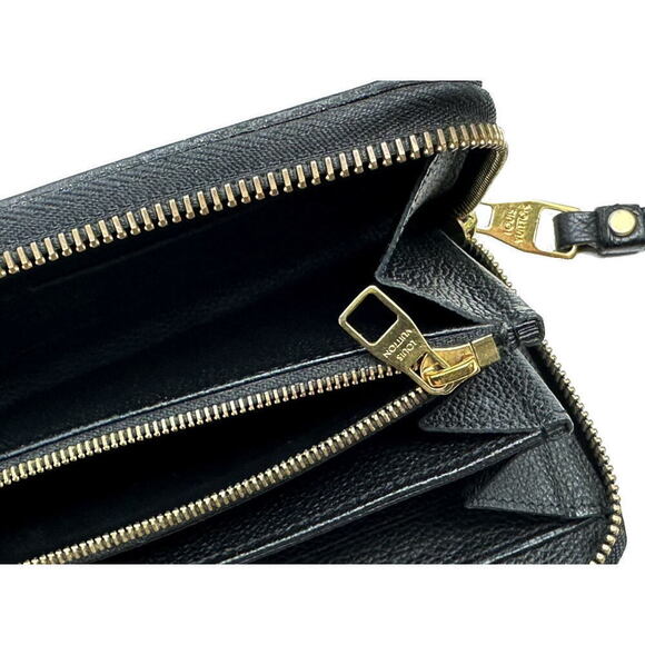 Louis Vuitton Empreinte Zippy Wallet Black Round Zipper Long - Picture 3 of 5